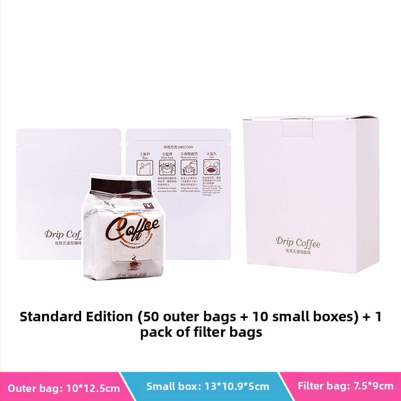 Intention Coffee sada 5 drip bag vreciek, 10 filtrov, vonkajšie vrecko a obal na balenie