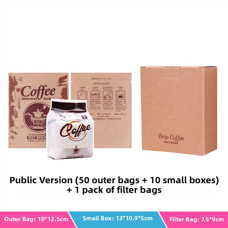 Intention Coffee sada 5 drip bag vreciek, 10 filtrov, vonkajšie vrecko a obal na balenie