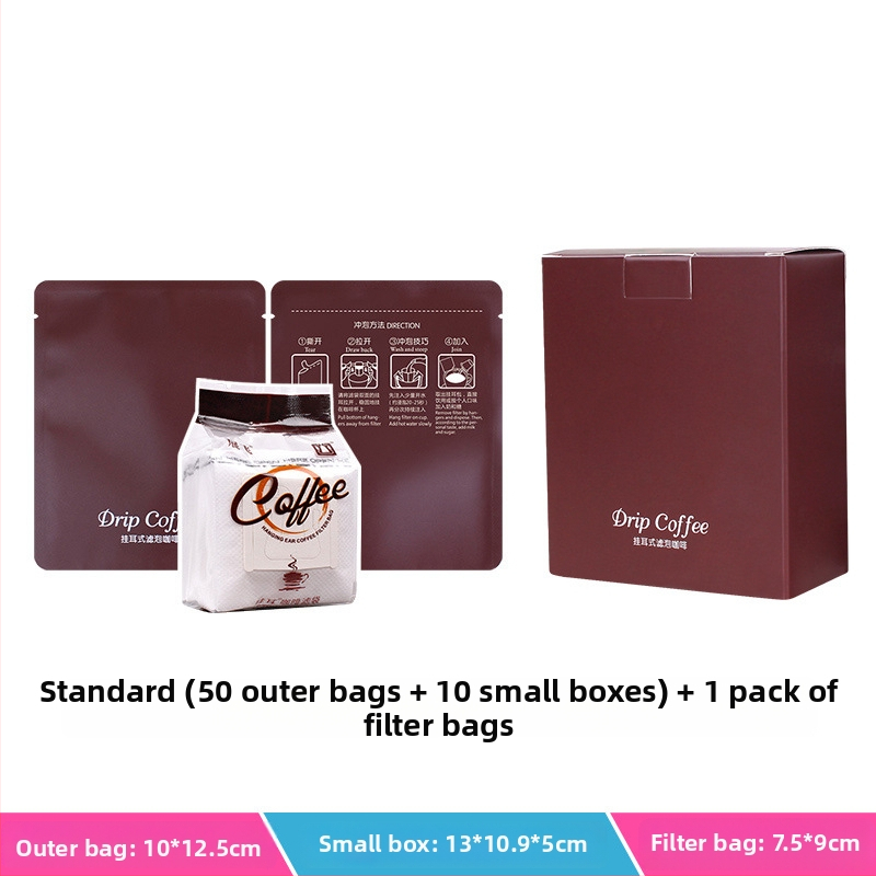Intention Coffee sada 5 drip bag vreciek, 10 filtrov, vonkajšie vrecko a obal na balenie