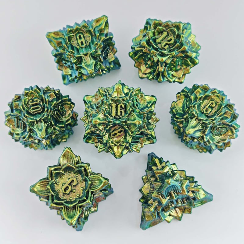Metalni set kockica za stolne RPG igre: Dungeons & Dragons i Cthulhu