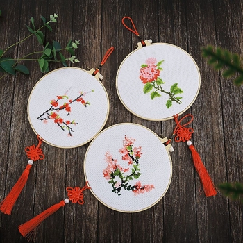 DIY sada krížikovej výšivky s tlačeným vzorom pre začiatočníkov, deti, jednoduché vyšívanie niťou