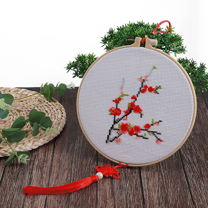 DIY sada krížikovej výšivky s tlačeným vzorom pre začiatočníkov, deti, jednoduché vyšívanie niťou