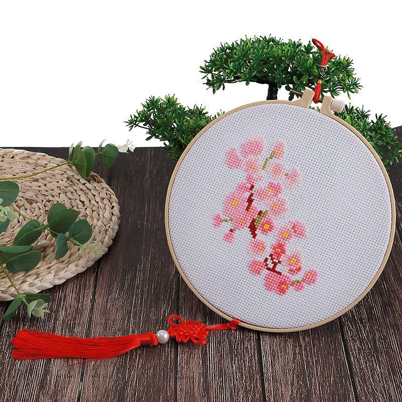 DIY sada krížikovej výšivky s tlačeným vzorom pre začiatočníkov, deti, jednoduché vyšívanie niťou