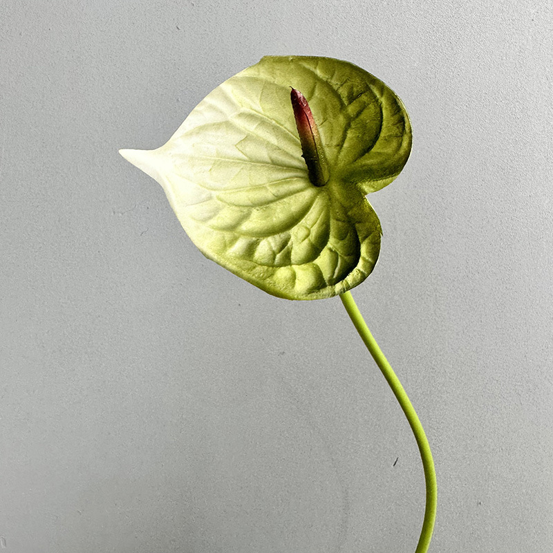 Flower King 3D PU umelé kvety – kytica s červeným anthuriumom, flamingo kvetom, pokojovou ľaliou a phalaenopsis orchideou, výška 30–100 cm, na svadby, rekvizity na fotenie a domovú dekoráciu