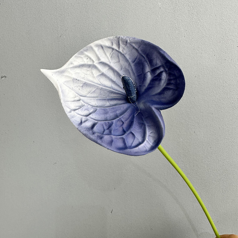 Flower King 3D PU umelé kvety – kytica s červeným anthuriumom, flamingo kvetom, pokojovou ľaliou a phalaenopsis orchideou, výška 30–100 cm, na svadby, rekvizity na fotenie a domovú dekoráciu