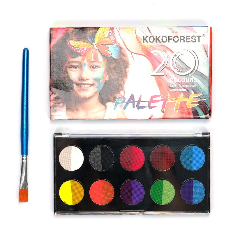 60 boja vodotopnih farbi za lice za djecu – gouache šminka za kreativno crtanje tijela