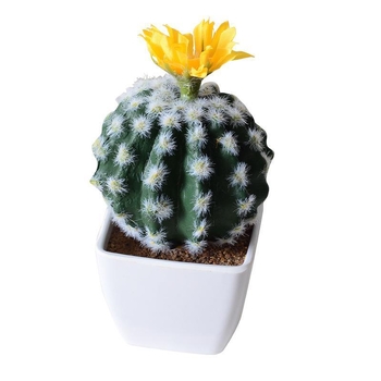 Miniatúrny umelý sukulentný kaktus bonsaj v kvetináči