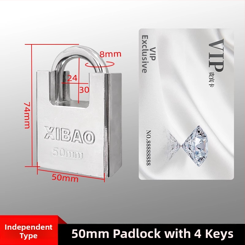 Visací zámok 40 mm z hliníkovej zliatiny, proti prestrihnutiu a proti krádeži, moderný minimalistický dizajn