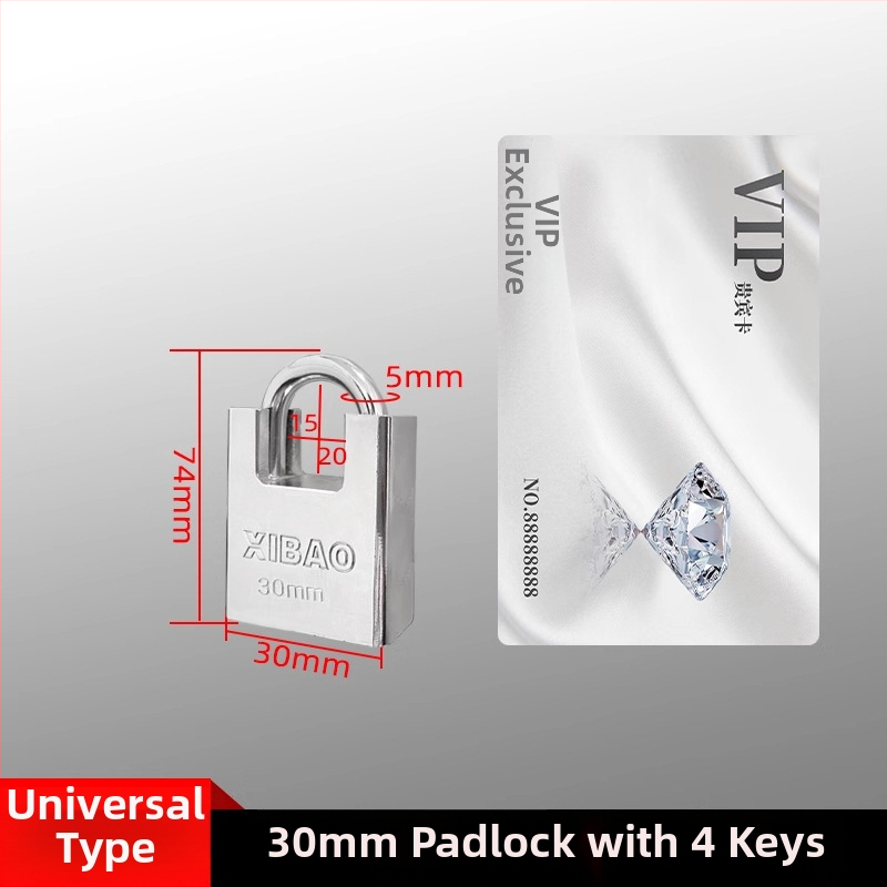 Visací zámok 40 mm z hliníkovej zliatiny, proti prestrihnutiu a proti krádeži, moderný minimalistický dizajn