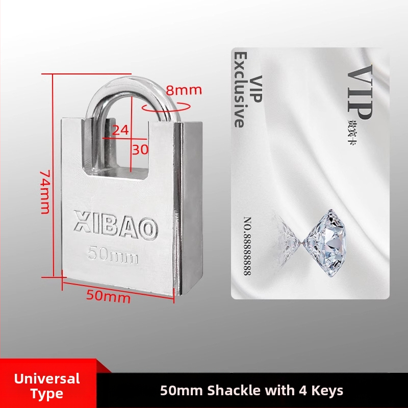 Visací zámok 40 mm z hliníkovej zliatiny, proti prestrihnutiu a proti krádeži, moderný minimalistický dizajn