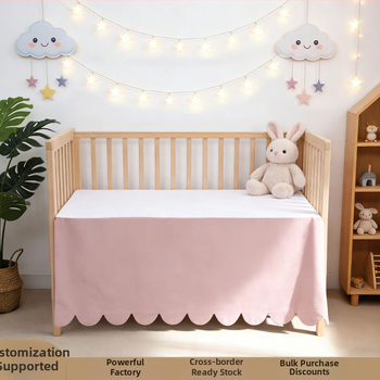 Bavlnená sukňa na postieľku pre bábätká s otvorom v tvare ventilátora, ochrana proti prachu