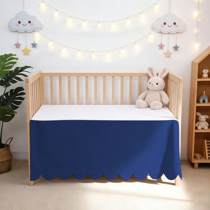 Bavlnená sukňa na postieľku pre bábätká s otvorom v tvare ventilátora, ochrana proti prachu