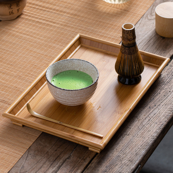 Bambusová čajová metlička a set na čaj v štýle Song – japonská matcha kefka, miešacia metlička, stojan na metličku a miska na matcha Baibenli