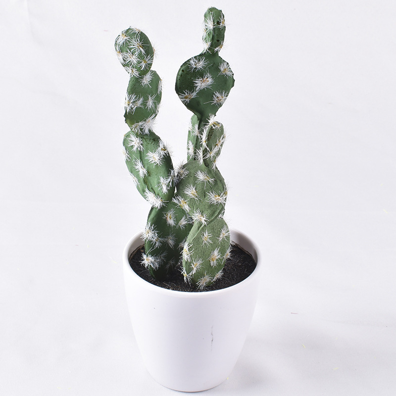 Umelý mini sukulentný kaktus do interiéru, guľatý bonsai kaktus, umelecká rastlina v dekoratívnom kvetináči