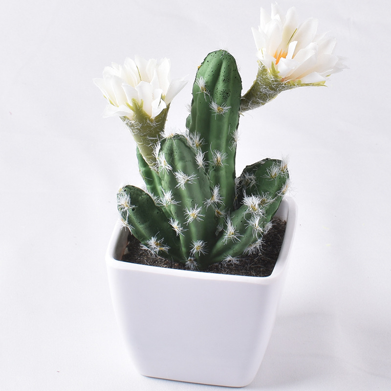 Umelý mini sukulentný kaktus do interiéru, guľatý bonsai kaktus, umelecká rastlina v dekoratívnom kvetináči