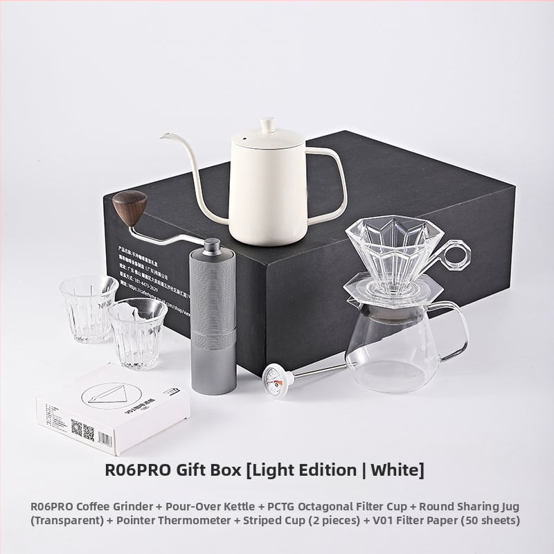 Caferhyme sada na prípravu kávy s ručným mlynčekom, pour-over kanvičkou a darčekovým boxom