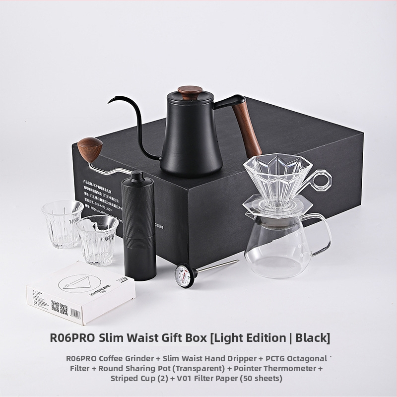 Caferhyme sada na prípravu kávy s ručným mlynčekom, pour-over kanvičkou a darčekovým boxom