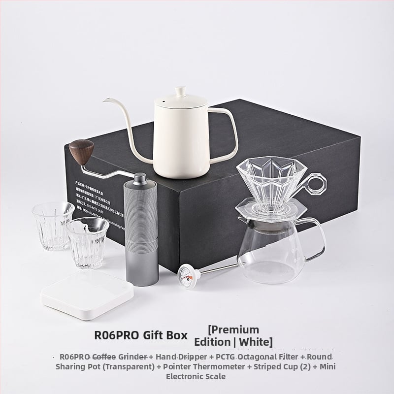 Caferhyme sada na prípravu kávy s ručným mlynčekom, pour-over kanvičkou a darčekovým boxom