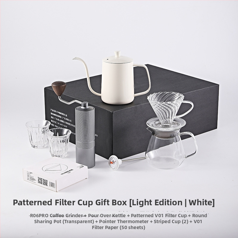 Caferhyme sada na prípravu kávy s ručným mlynčekom, pour-over kanvičkou a darčekovým boxom