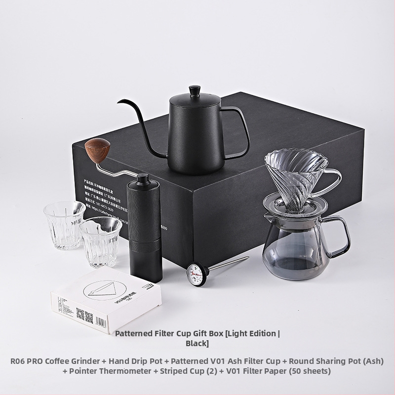 Caferhyme sada na prípravu kávy s ručným mlynčekom, pour-over kanvičkou a darčekovým boxom