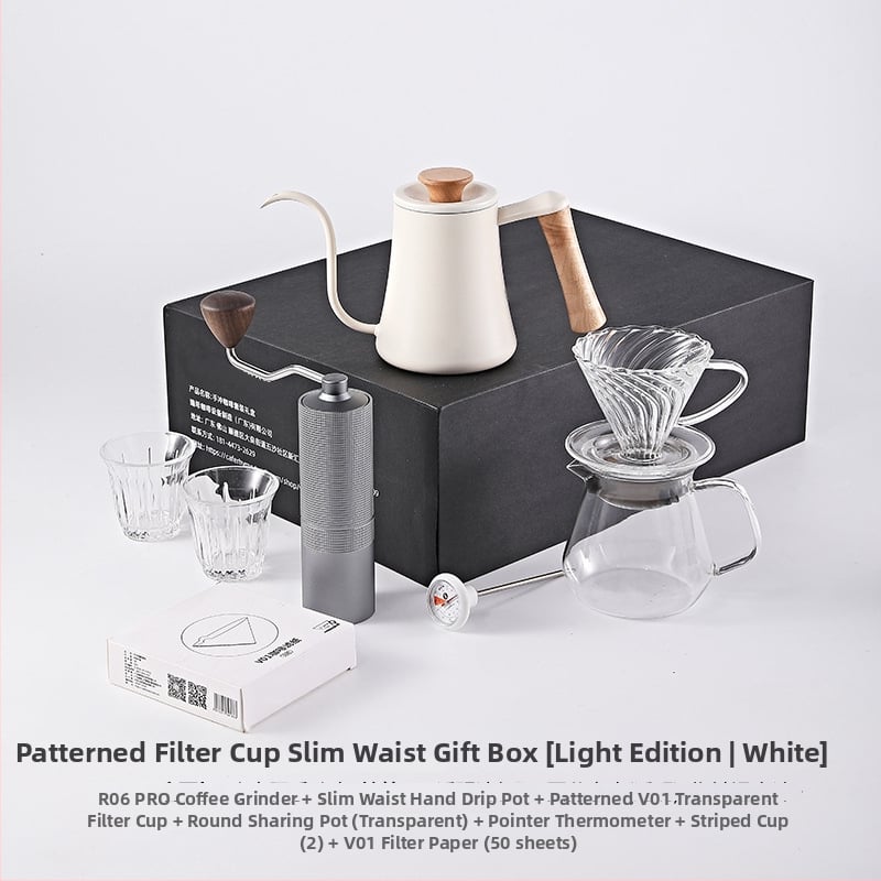 Caferhyme sada na prípravu kávy s ručným mlynčekom, pour-over kanvičkou a darčekovým boxom