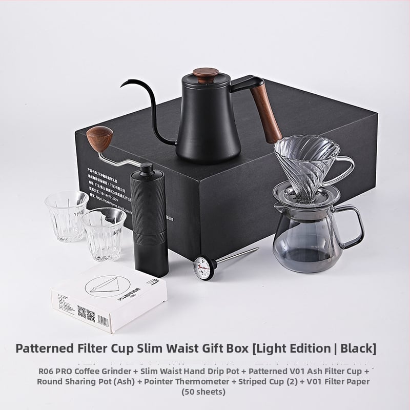 Caferhyme sada na prípravu kávy s ručným mlynčekom, pour-over kanvičkou a darčekovým boxom