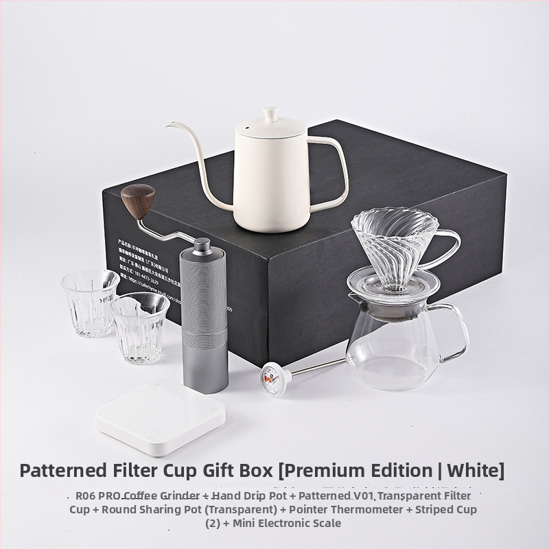 Caferhyme sada na prípravu kávy s ručným mlynčekom, pour-over kanvičkou a darčekovým boxom