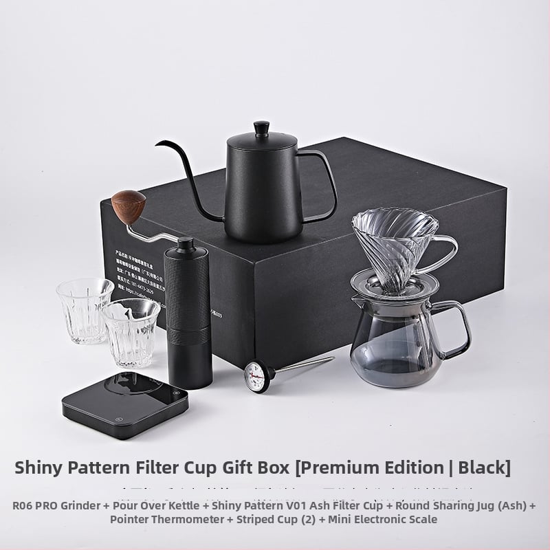 Caferhyme sada na prípravu kávy s ručným mlynčekom, pour-over kanvičkou a darčekovým boxom