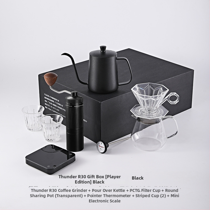 Caferhyme sada na prípravu kávy s ručným mlynčekom, pour-over kanvičkou a darčekovým boxom