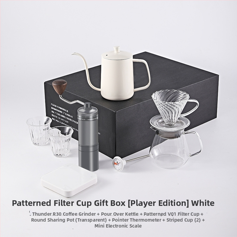 Caferhyme sada na prípravu kávy s ručným mlynčekom, pour-over kanvičkou a darčekovým boxom