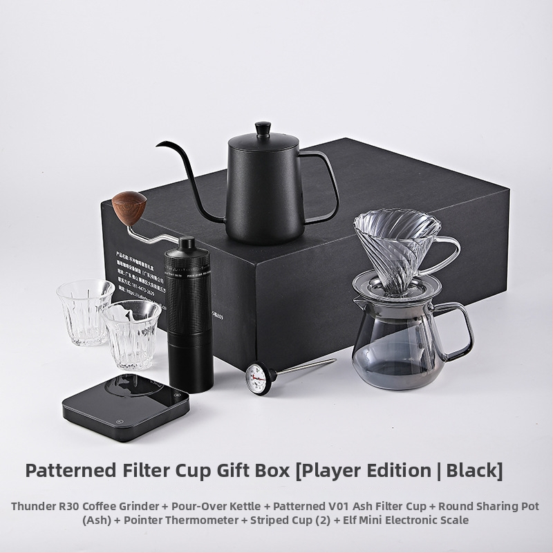 Caferhyme sada na prípravu kávy s ručným mlynčekom, pour-over kanvičkou a darčekovým boxom
