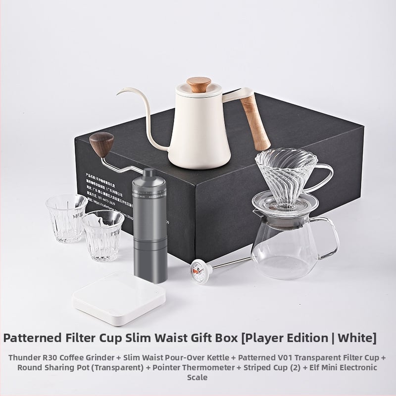 Caferhyme sada na prípravu kávy s ručným mlynčekom, pour-over kanvičkou a darčekovým boxom