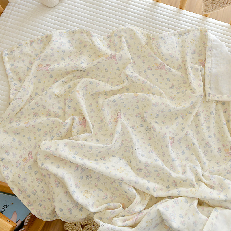 Cearșaf de pat din bumbac 100% cu țesătură gază, patchwork, pentru nou-născuți și copii, toate anotimpurile