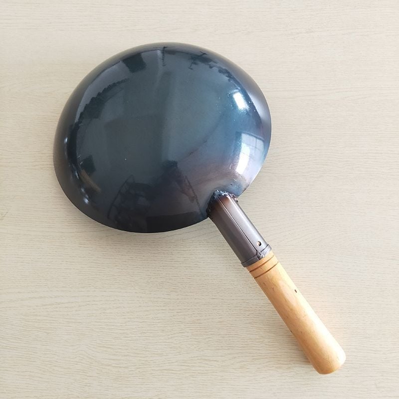 Malá panvica z železa s okrúhlym dnom na vajíčka, mini panvička bez povrchovej úpravy pre jedlá pre bábätká a deti