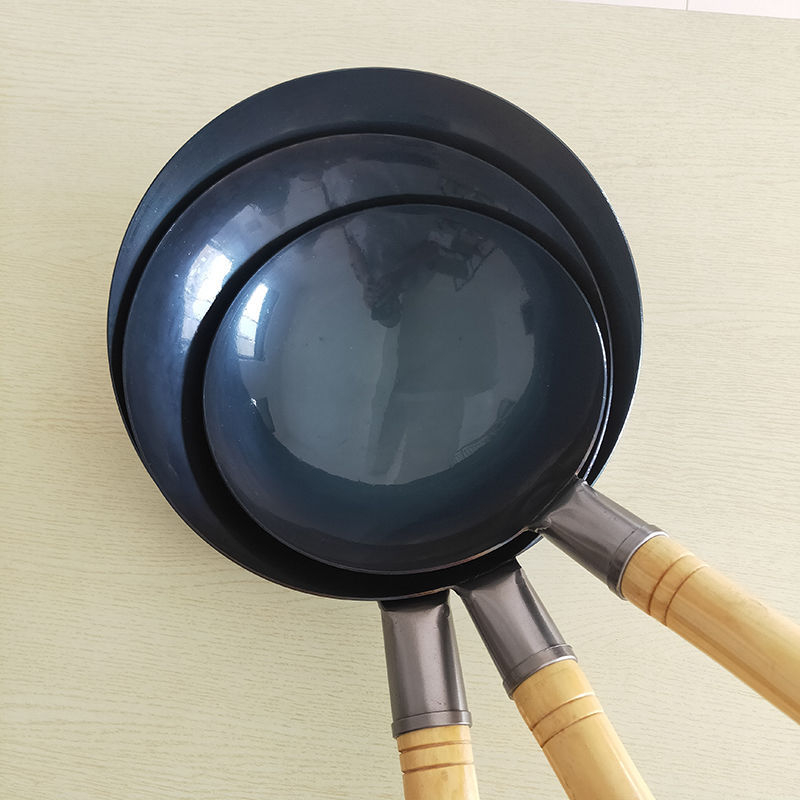 Malá panvica z železa s okrúhlym dnom na vajíčka, mini panvička bez povrchovej úpravy pre jedlá pre bábätká a deti