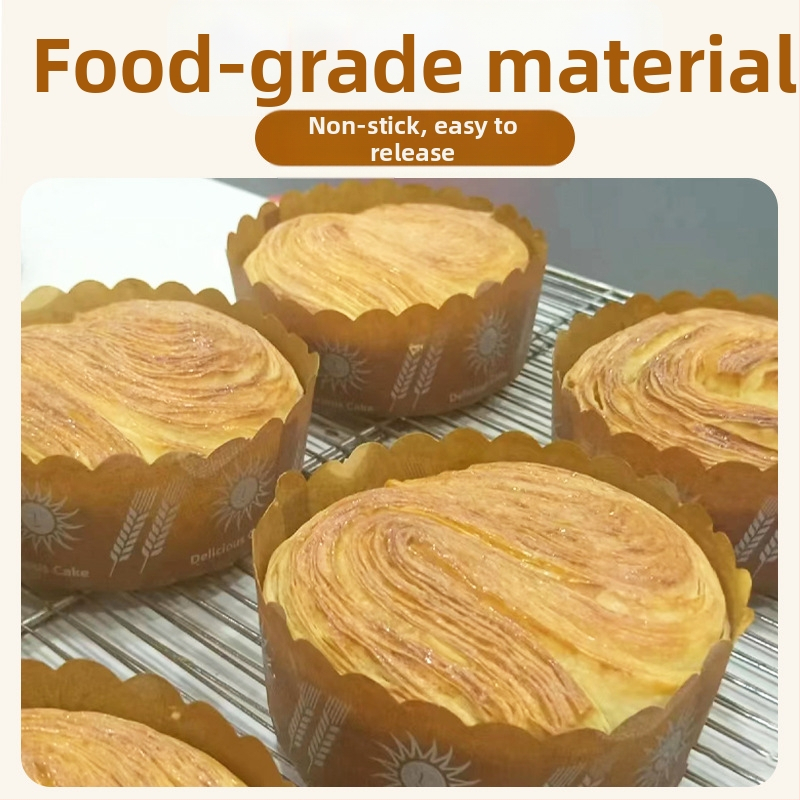 Jednorázové kruhové papierové formy na pečenie, priemer 4, 5 a 6 palcov, na Hokkaido chiffon tortu