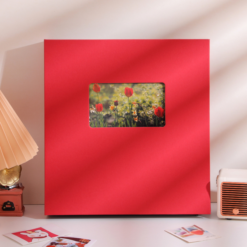 Samolepivý laminovaný fotoalbum s oknom, DIY ručne vyrobené, veľký rodinný binder pre páry a deti