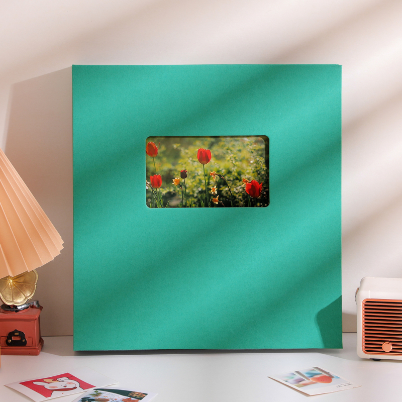 Samolepivý laminovaný fotoalbum s oknom, DIY ručne vyrobené, veľký rodinný binder pre páry a deti
