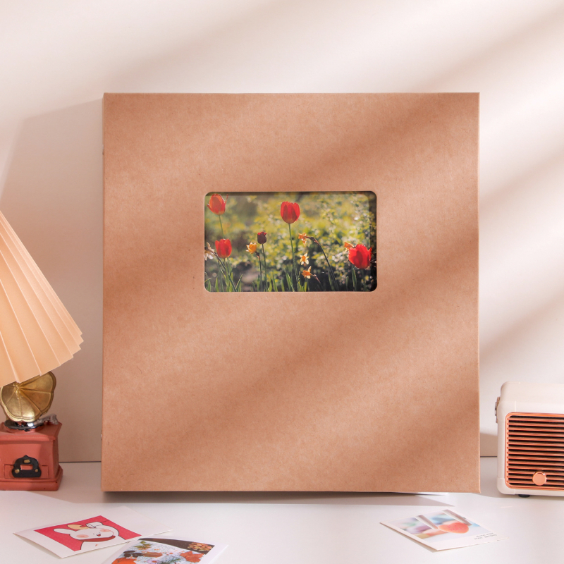 Samolepivý laminovaný fotoalbum s oknom, DIY ručne vyrobené, veľký rodinný binder pre páry a deti