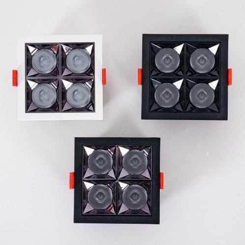 Vnorené LED lineárne svetlo s mriežkou a reflektorom, cylindrický downlight s vysokým CRI pre obývaciu izbu a chodbu, anti-oslnivé track osvetlenie a umývanie stien