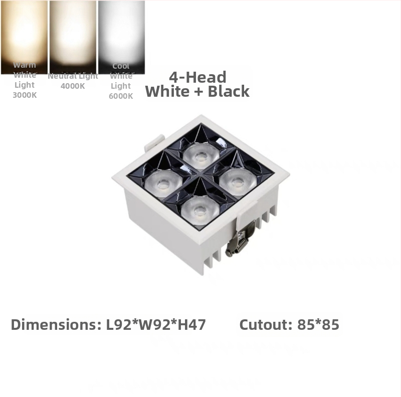 Vnorené LED lineárne svetlo s mriežkou a reflektorom, cylindrický downlight s vysokým CRI pre obývaciu izbu a chodbu, anti-oslnivé track osvetlenie a umývanie stien