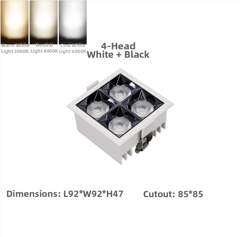 Vnorené LED lineárne svetlo s mriežkou a reflektorom, cylindrický downlight s vysokým CRI pre obývaciu izbu a chodbu, anti-oslnivé track osvetlenie a umývanie stien