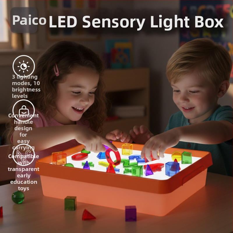 LED senzorické svetelné box pre deti – tabuľka na kreslenie a trasovanie s vodičom svetla