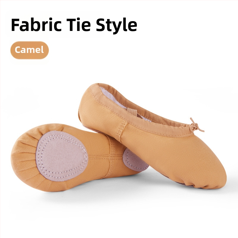 Tanečné topánky pre deti a dospelých, mäkká podrážka, telovej farby, na baletný tréning, štýl Cat-Paw, klasické