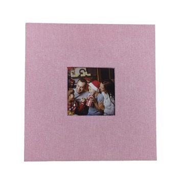 16-palcový ľanový fotoalbum so sklom, samolepiacou fóliou, DIY štúdiový album, logo na mieru
