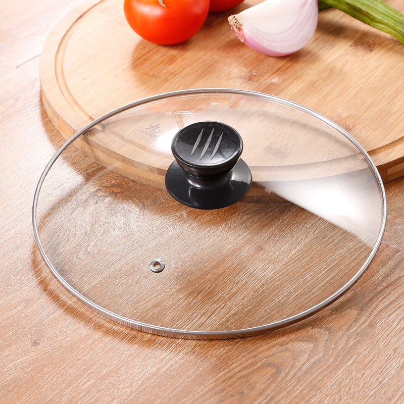 Kryt zo skla na wok a hrnce, temperované sklo, priehľadný, univerzálny rozmer 18–20 cm, domáce použitie