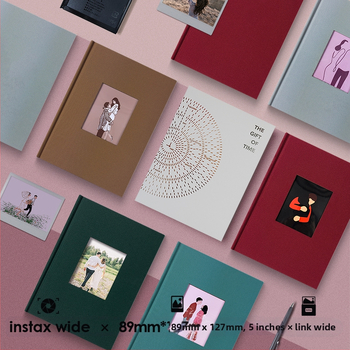5-palcové širokoformátové instantné fotoalbum s priehradkami na karty a vloženými stranami, zapisovateľné, vhodné ako svadobná kniha hostí a rodinné fotoalbum