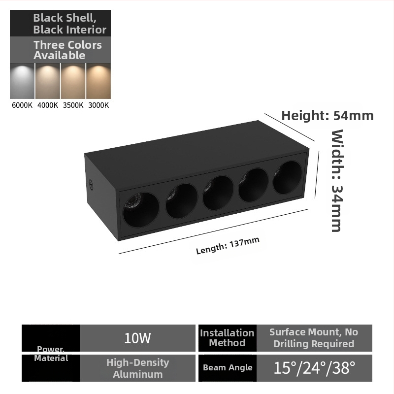 LED reflektor s povrchovou montážou – lineárne osvetlenie steny do obývačky