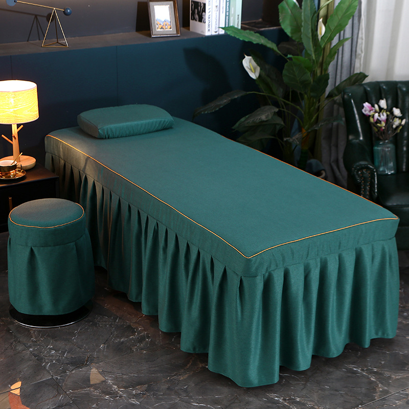 Povlak na masážny stôl z bambusových vlákien – luxusný SPA posteľná bielizeň do kozmetického salónu, na všetky ročné obdobia