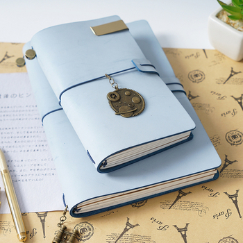 Vintage kožený zápisník z rastlinným spracovaním kože, štýl Traveler’s Notebook, ručne vyrobený, s voľnými listami